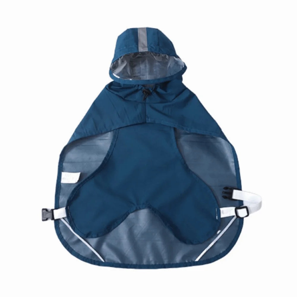 Premium TPU Waterproof Dog Raincoat with Clear Brim | Reflective Safety Pet Rain Jacket | Adjustable Windproof Dog Rain Cloak