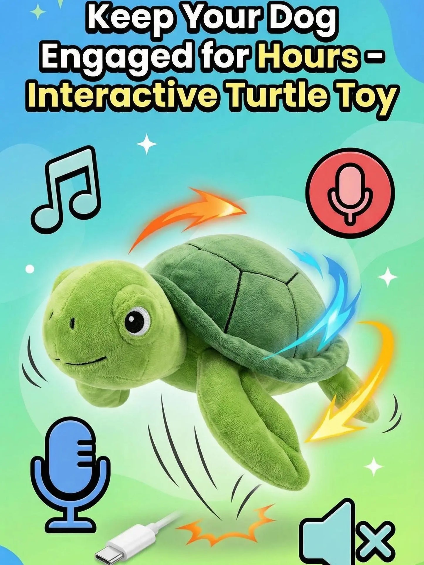 Interactive Dog Ball – Motion Activated Automatic Rolling Toy, USB Rechargeable & Squeaky, Self-Play Boredom Relief for Small Medium Dogs & Cats, Durable Indoor Outdoor Pet Toy