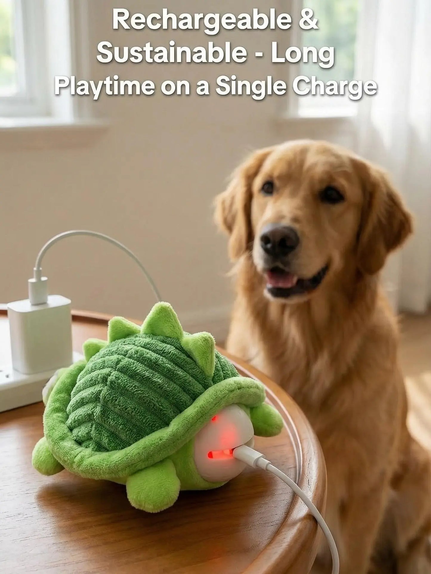 Interactive Dog Ball – Motion Activated Automatic Rolling Toy, USB Rechargeable & Squeaky, Self-Play Boredom Relief for Small Medium Dogs & Cats, Durable Indoor Outdoor Pet Toy