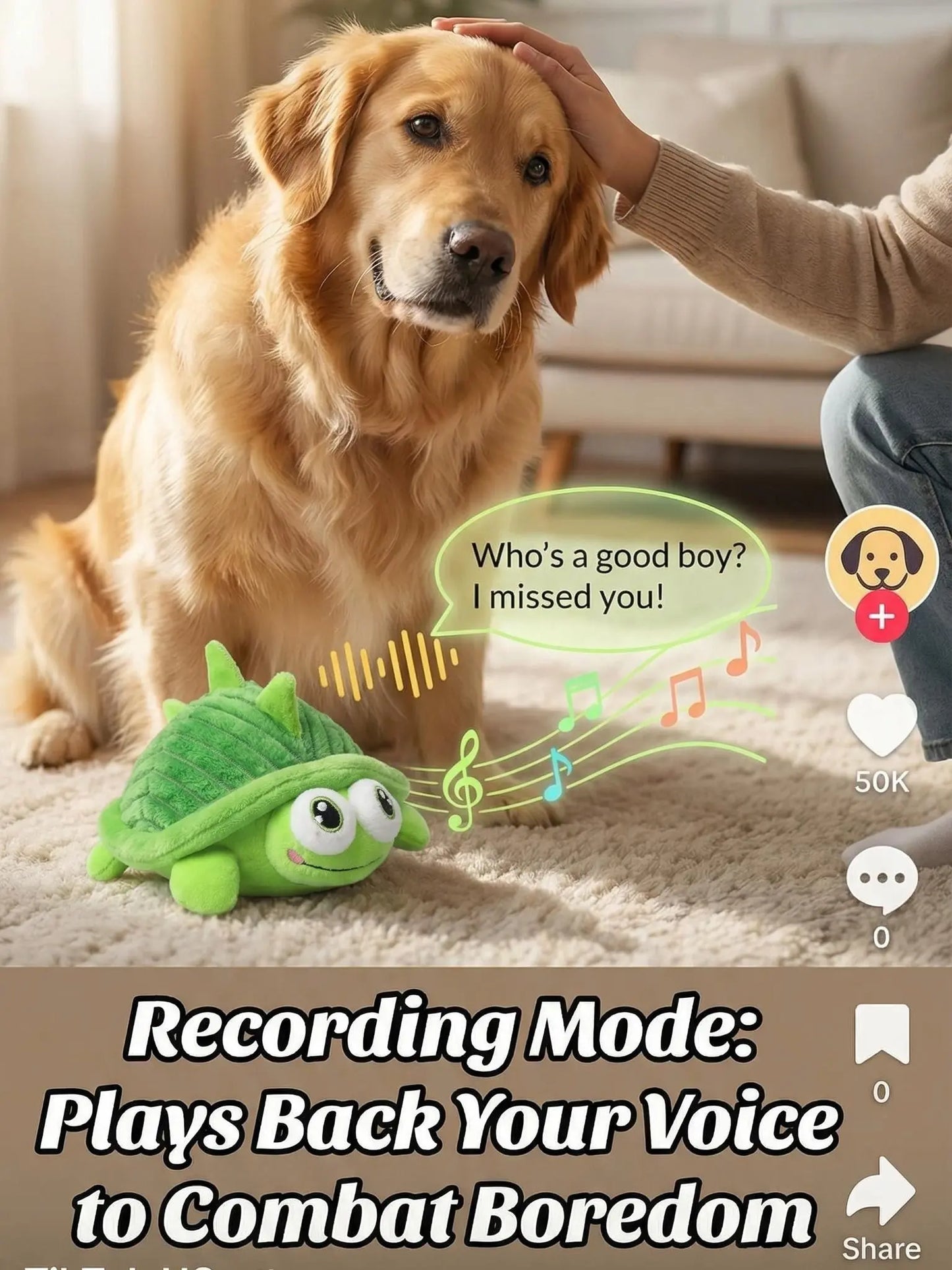 Interactive Dog Ball – Motion Activated Automatic Rolling Toy, USB Rechargeable & Squeaky, Self-Play Boredom Relief for Small Medium Dogs & Cats, Durable Indoor Outdoor Pet Toy