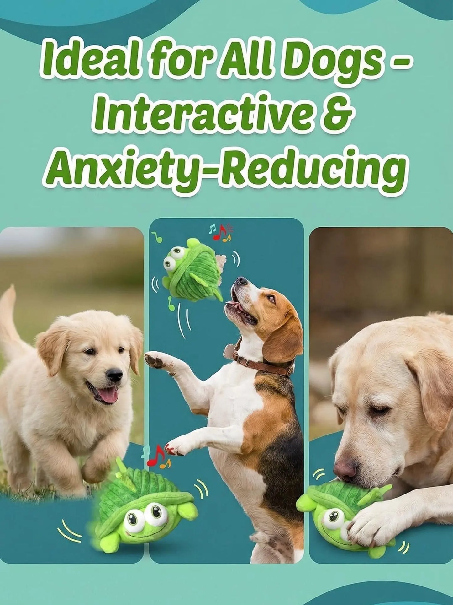 Interactive Dog Ball – Motion Activated Automatic Rolling Toy, USB Rechargeable & Squeaky, Self-Play Boredom Relief for Small Medium Dogs & Cats, Durable Indoor Outdoor Pet Toy