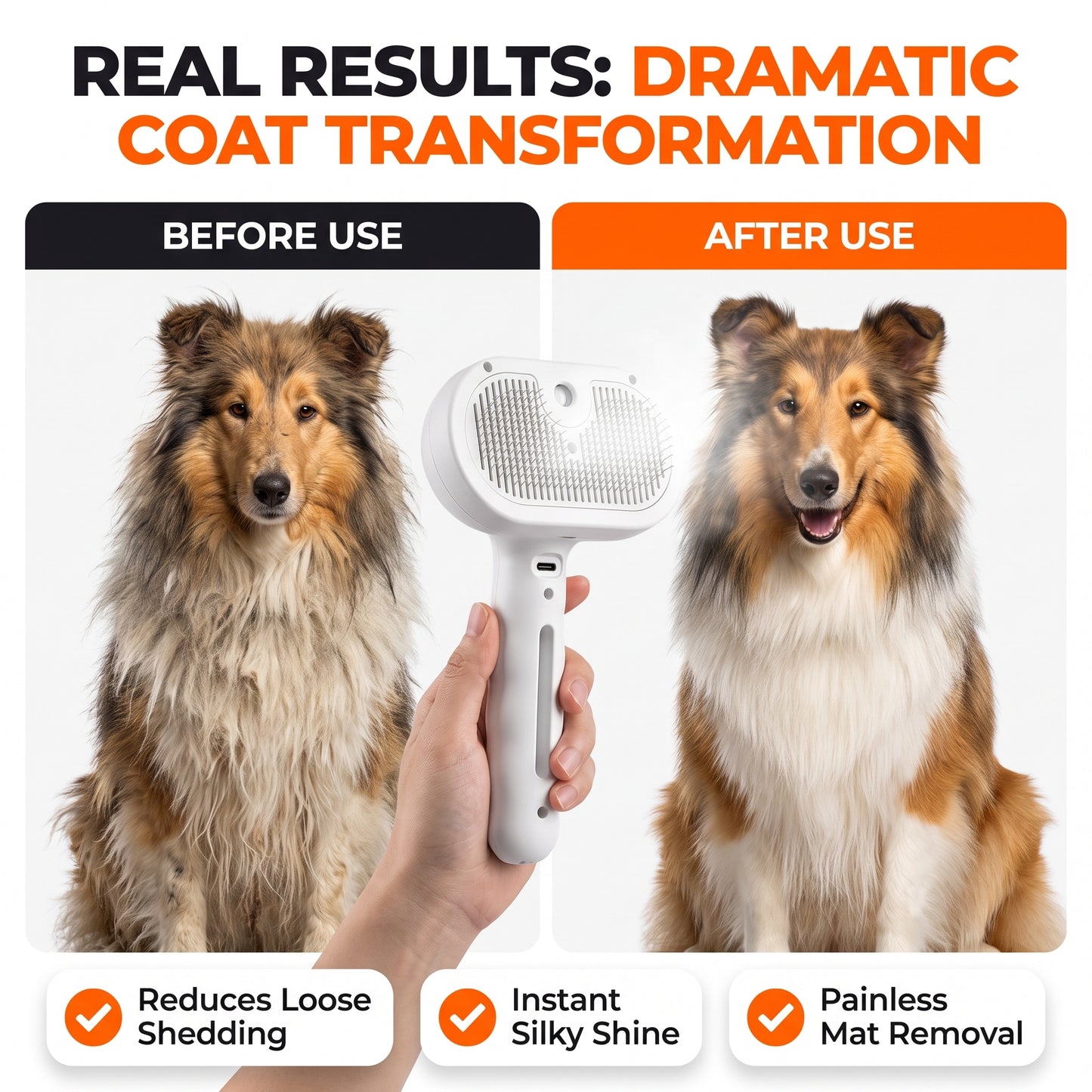 SteamGlide Grooming Brush