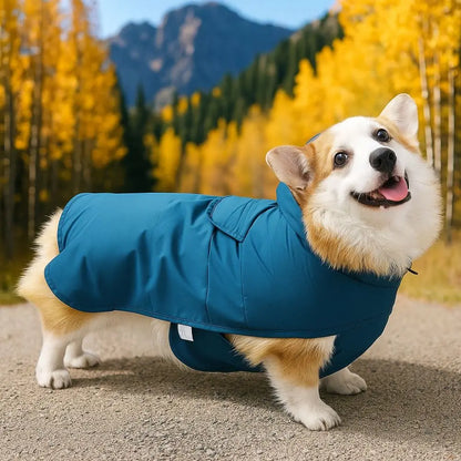 Premium TPU Waterproof Dog Raincoat with Clear Brim | Reflective Safety Pet Rain Jacket | Adjustable Windproof Dog Rain Cloak