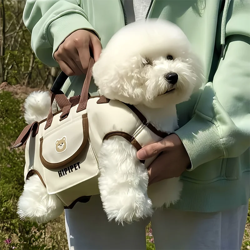 Pets Outdoor Carrying Bag Small Dogs And Medium-sized Cats with Harnesses Clip Adjustable Shoulder Handheld for Hiking Daily Use