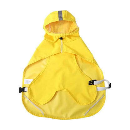 Premium TPU Waterproof Dog Raincoat with Clear Brim | Reflective Safety Pet Rain Jacket | Adjustable Windproof Dog Rain Cloak