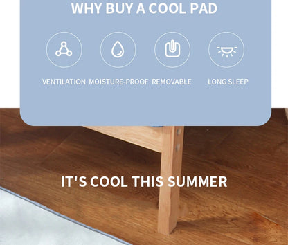 Summer Cooling Dog Bed For Large Medium Dog Puppy Orthopedic Memory Foam Mat With Pillow Breathable Waterproof Washable