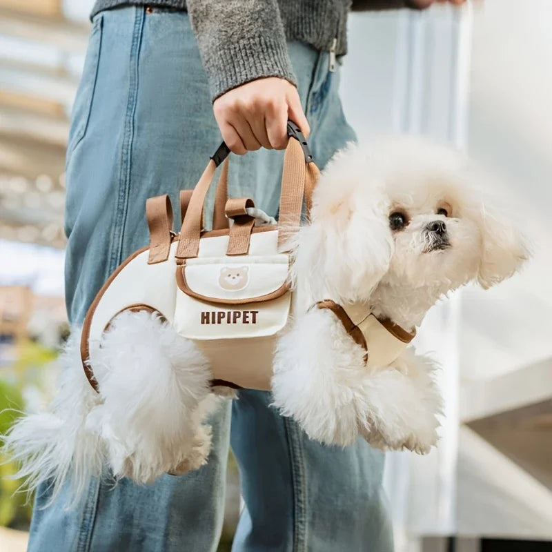 Pets Outdoor Carrying Bag Small Dogs And Medium-sized Cats with Harnesses Clip Adjustable Shoulder Handheld for Hiking Daily Use