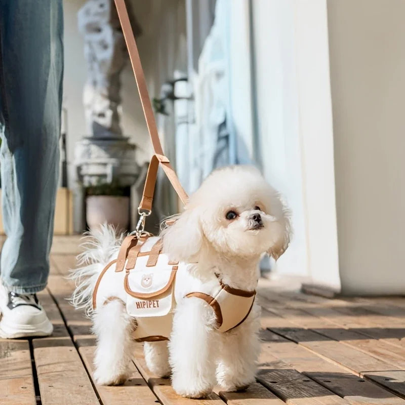 Pets Outdoor Carrying Bag Small Dogs And Medium-sized Cats with Harnesses Clip Adjustable Shoulder Handheld for Hiking Daily Use