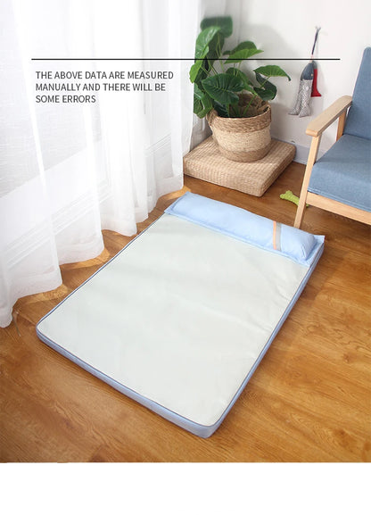 Summer Cooling Dog Bed For Large Medium Dog Puppy Orthopedic Memory Foam Mat With Pillow Breathable Waterproof Washable