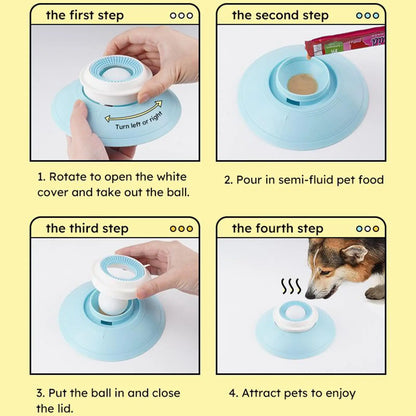 Pet Licking Bowl Dog Slow Feeder with Suction Cup Anti-Choking Snuffle Pet Calming Mat Pet Tongue Cleaning and Smell Toy