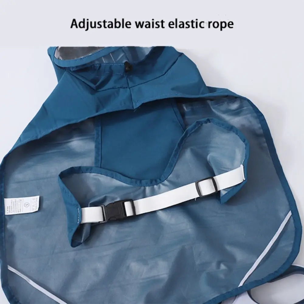 Premium TPU Waterproof Dog Raincoat with Clear Brim | Reflective Safety Pet Rain Jacket | Adjustable Windproof Dog Rain Cloak