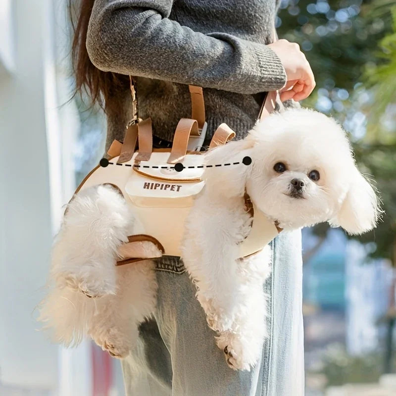Pets Outdoor Carrying Bag Small Dogs And Medium-sized Cats with Harnesses Clip Adjustable Shoulder Handheld for Hiking Daily Use