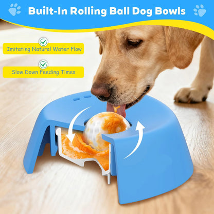 Dog Lick Toy, Slow Feeder & Anxiety Relief Licking Mat for Dogs & Cats, Non-Slip Suction Cup Interactive Food Dispenser for Food