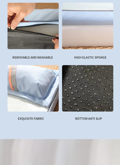 Summer Cooling Dog Bed For Large Medium Dog Puppy Orthopedic Memory Foam Mat With Pillow Breathable Waterproof Washable