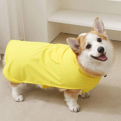 Premium TPU Waterproof Dog Raincoat with Clear Brim | Reflective Safety Pet Rain Jacket | Adjustable Windproof Dog Rain Cloak