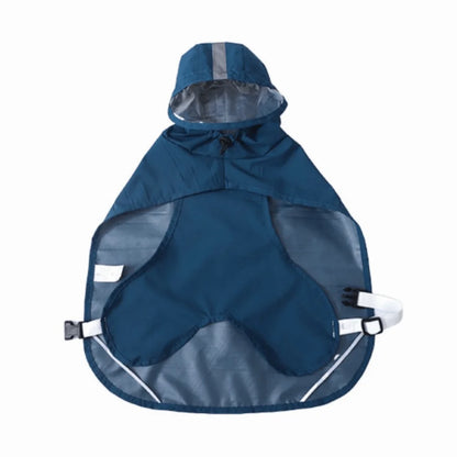 Premium TPU Waterproof Dog Raincoat with Clear Brim | Reflective Safety Pet Rain Jacket | Adjustable Windproof Dog Rain Cloak