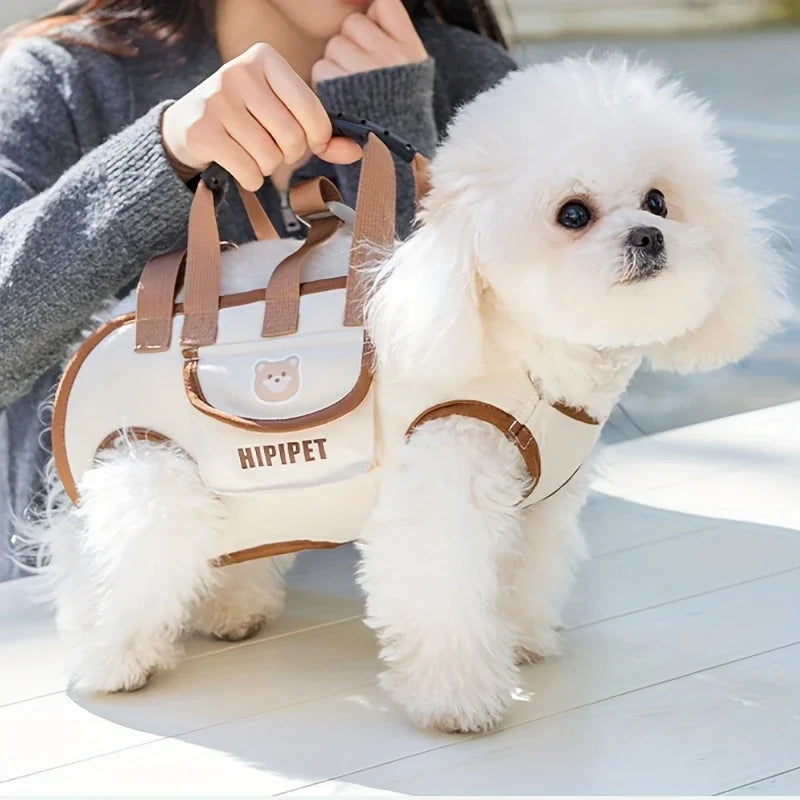 Pets Outdoor Carrying Bag Small Dogs And Medium-sized Cats with Harnesses Clip Adjustable Shoulder Handheld for Hiking Daily Use
